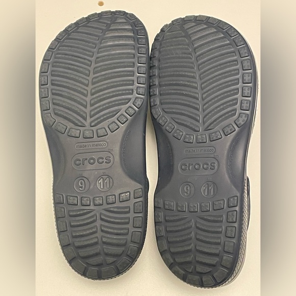 CROCS, DARK BLUE UNISEX, CLOGS MULES WOMEN’S SIZE 11 MEN’S SIZE 9 W/STRAPS - Picture 7 of 8